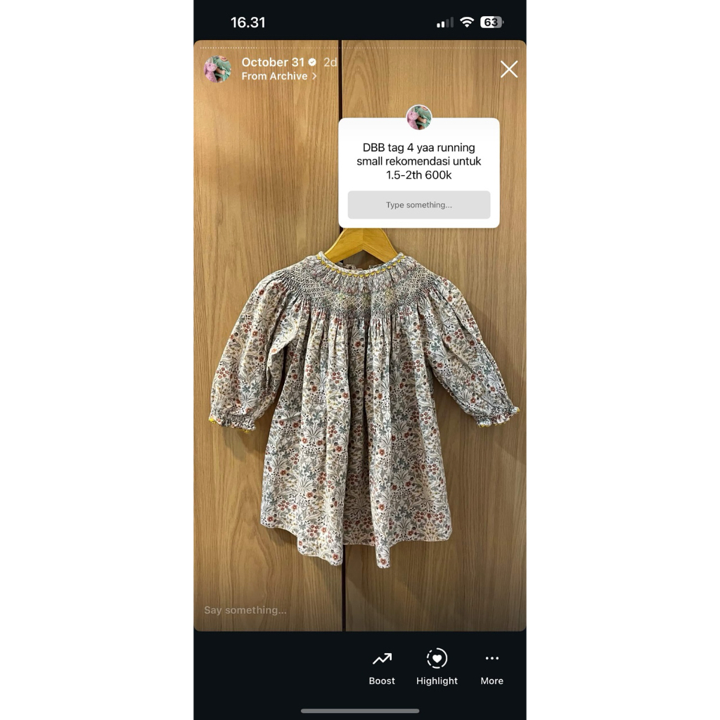 link co smocked dress dbb