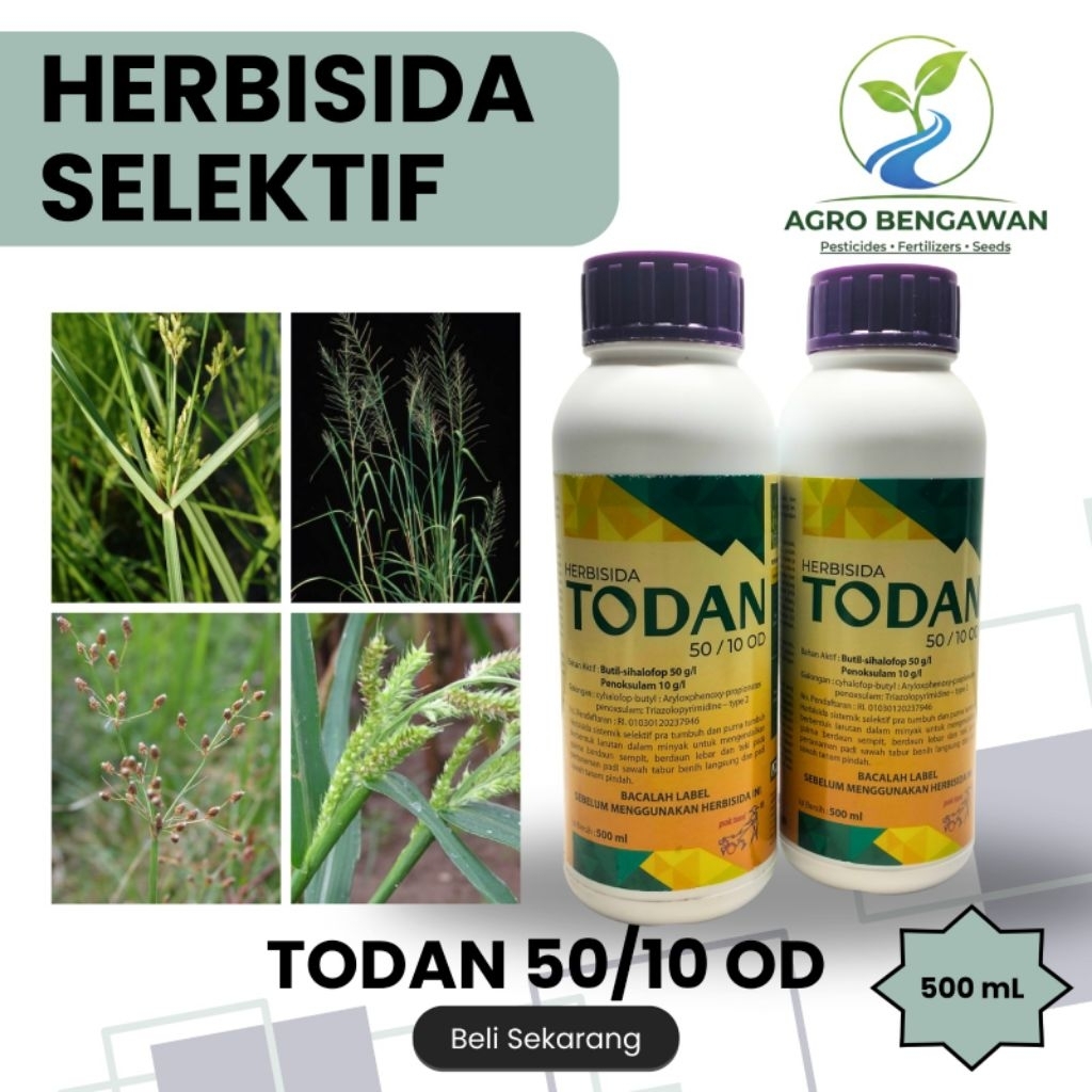 Herbisida Todan 50/10 OD || Herbisida Sistemik Untuk Tanaman Padi || Sasaran Rumput Teki dan Daun Se