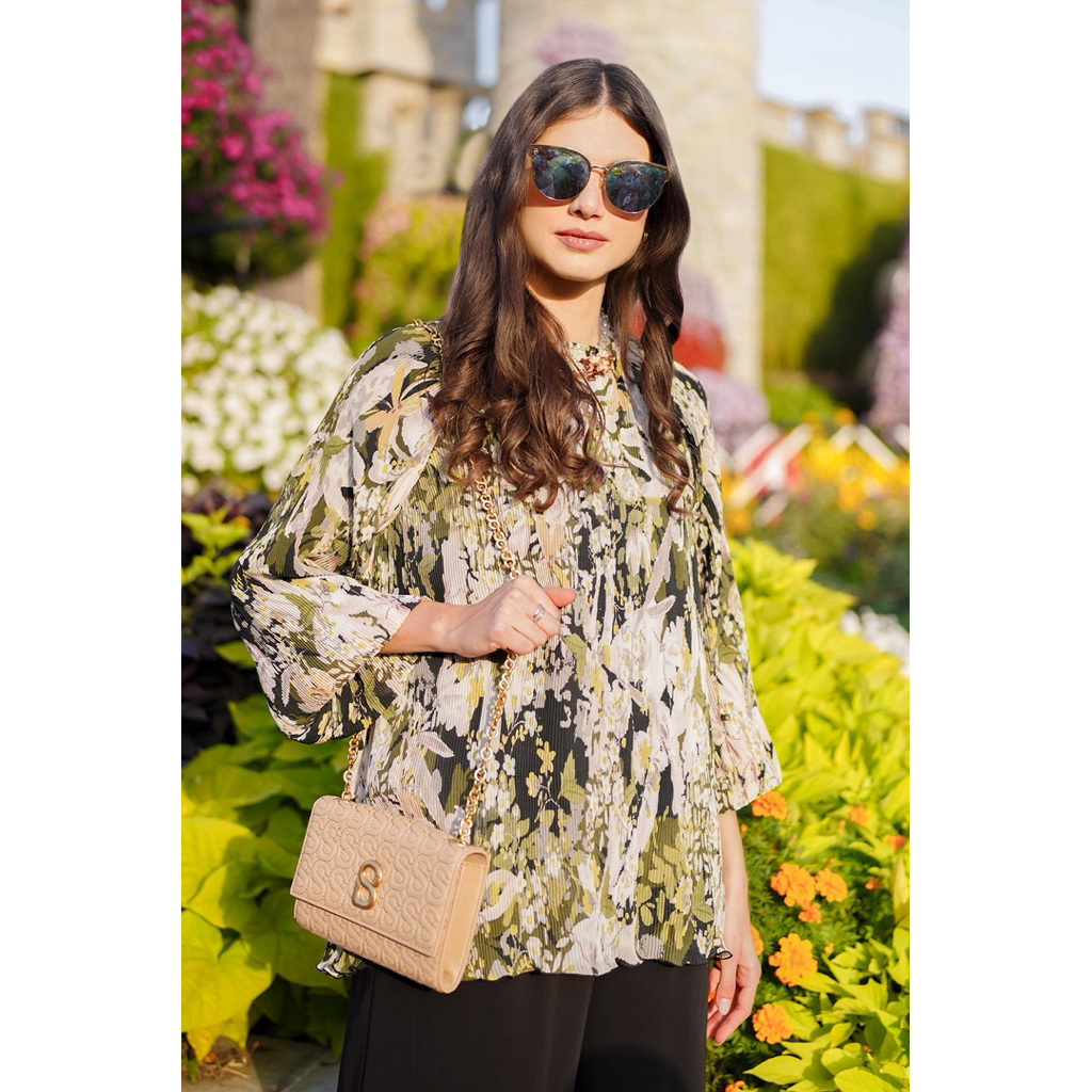 INTO THE GARDEN ITG PLEATED BLOUSE PL BENANG JARUM BJ