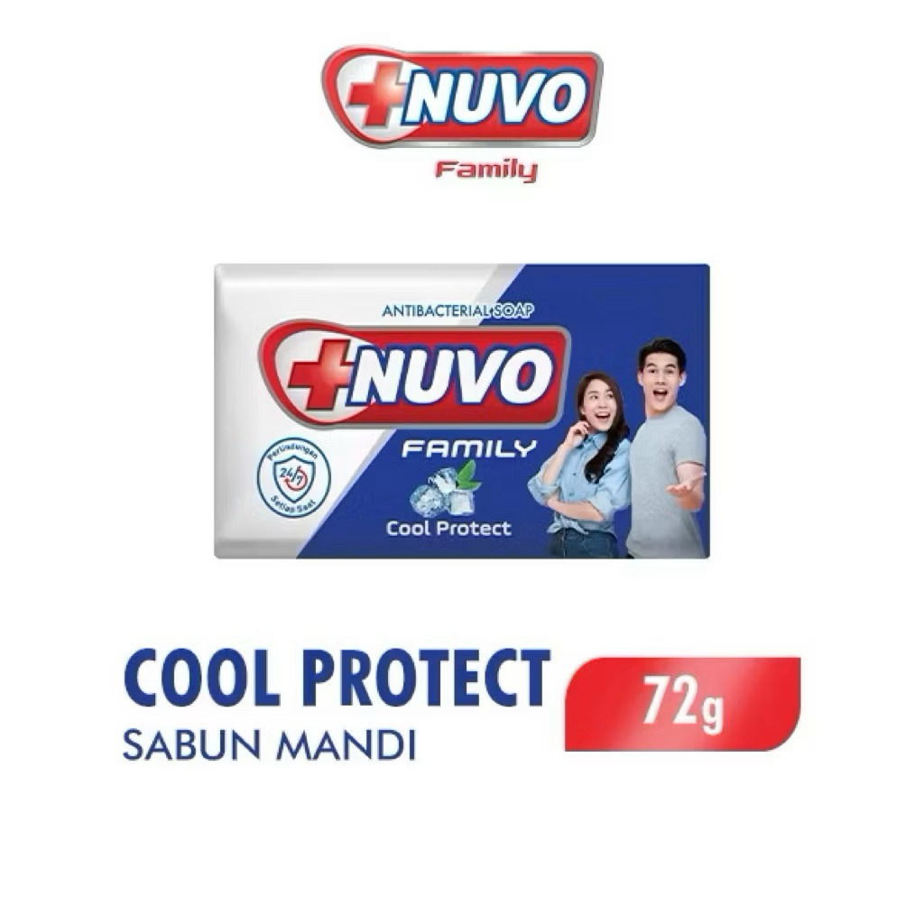 NUVO COOL PROTECT ISI 3PCS / NUVO SABUN MANDI BATANG 72GR