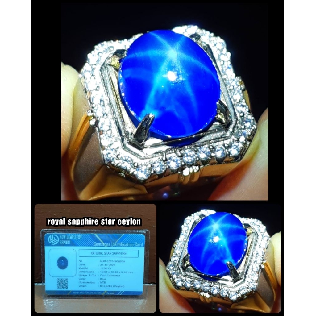 original batu permata sapphire royall blue ceylon jumbo ( NTE ya )