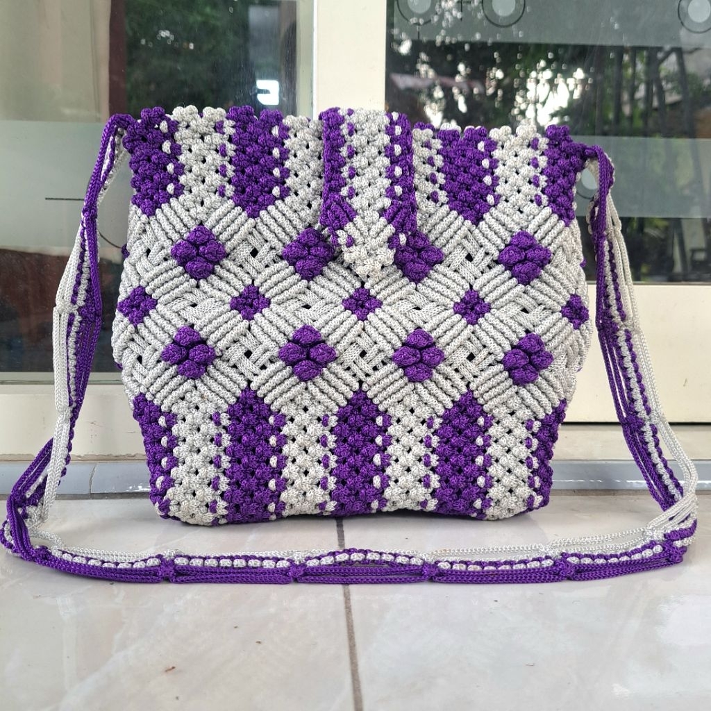 Tas Tali Kur Slempang Besar Motif Bunga Melati Jasmine Timbul Model Terbaru Kekinian Untuk Remaja da