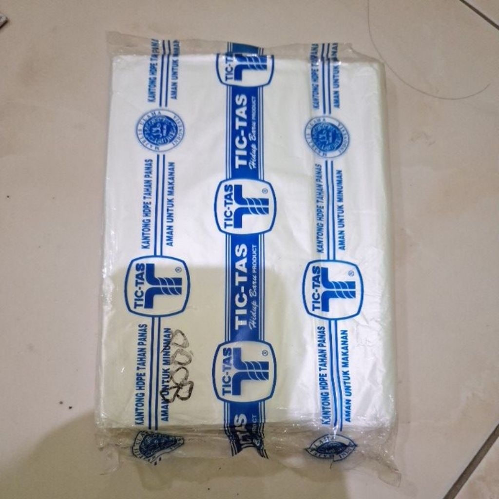 Plastik HDPE TicTas tahan panas 18x35 100 lbr murah plastik snack