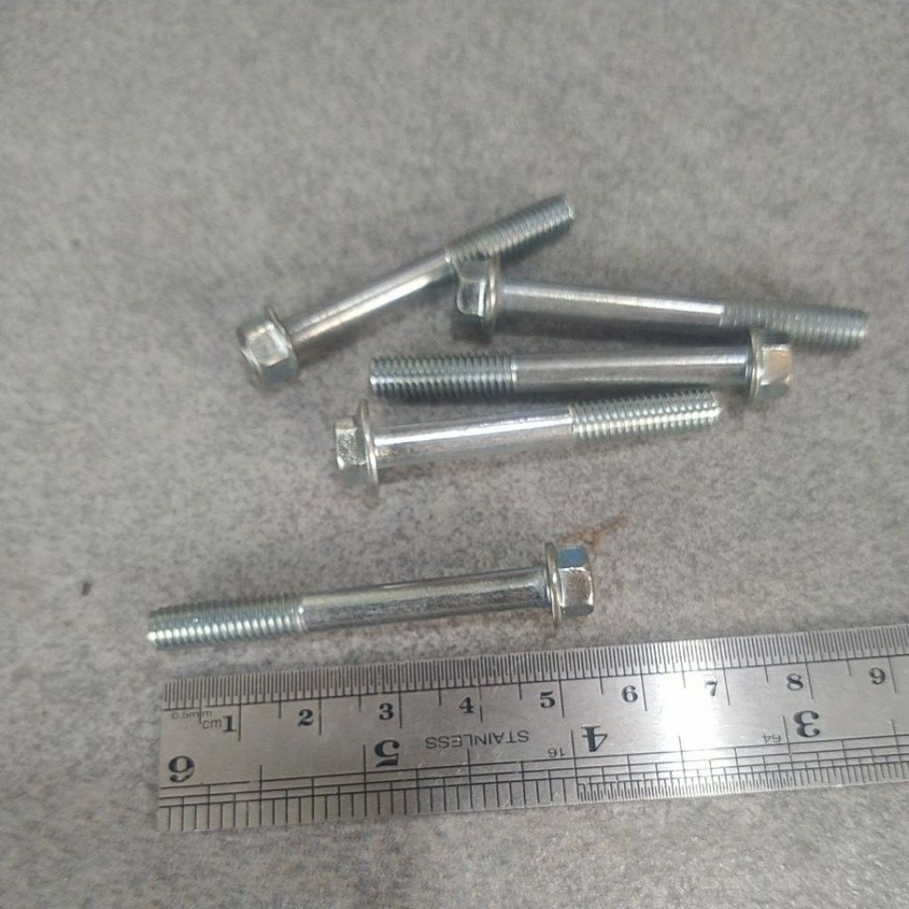 5biji BAUT 10 M6 PANJANG 5 CM KUNCI 8 ORIGINAL