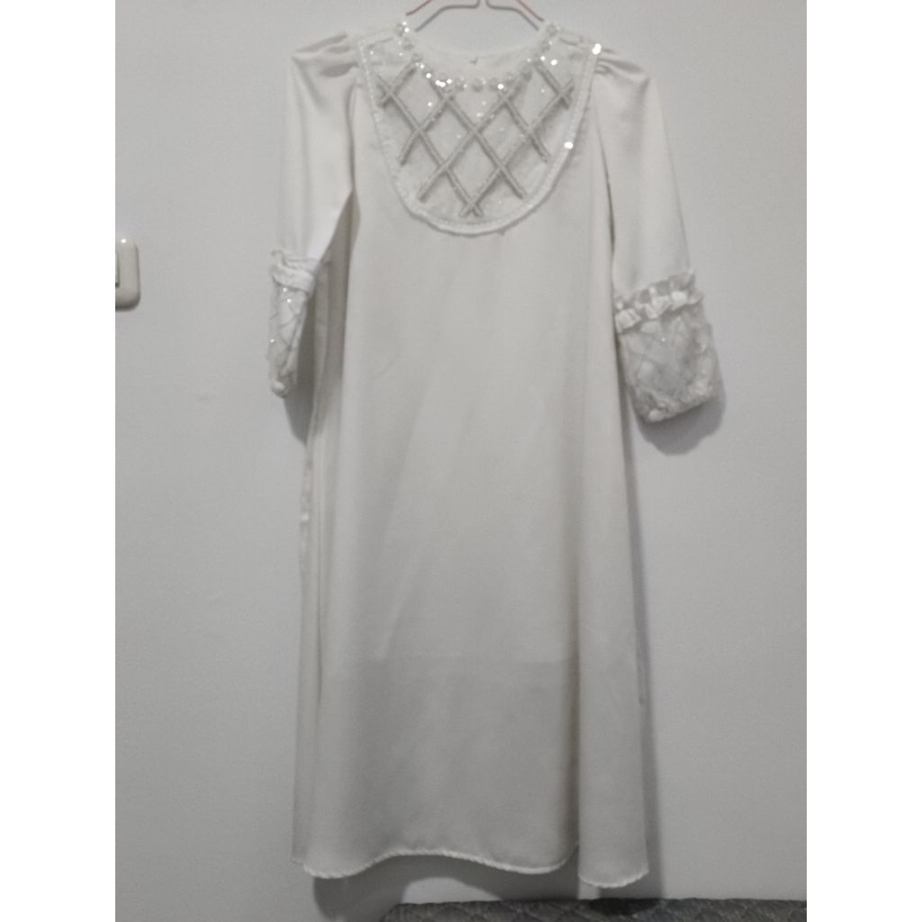 preloved dress anak perempuan broken white / dress putih / dress lebaran / gamis lebaran anak