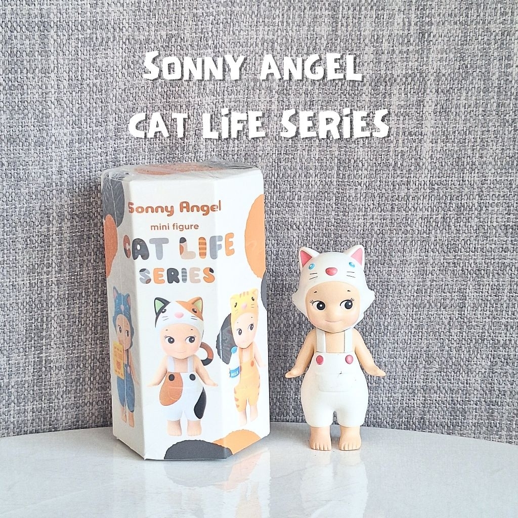 SONNY ANGEL CAT LIFE SERIES UNSEALED WHITE CAT