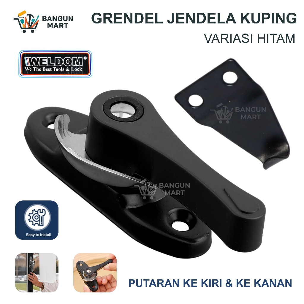 Grendel Kuping / GRENDEL KUPING / CRESCENT LOCK / GRENDEL KUPING PUTAR 180 / Kunci Jendela Sliding G