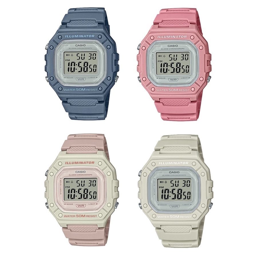 Original 100% Jam Tangan Wanita Casio W218 Garansi Resmi 1 Tahun W-218HC-2AVDF W-218HC-4A2VDF W-218H