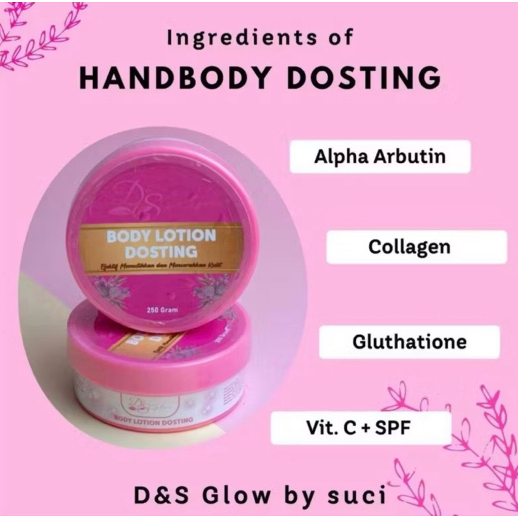 DS GLOW BODY LOTION DOSTING BY SUCI ORIGINAL BPOM