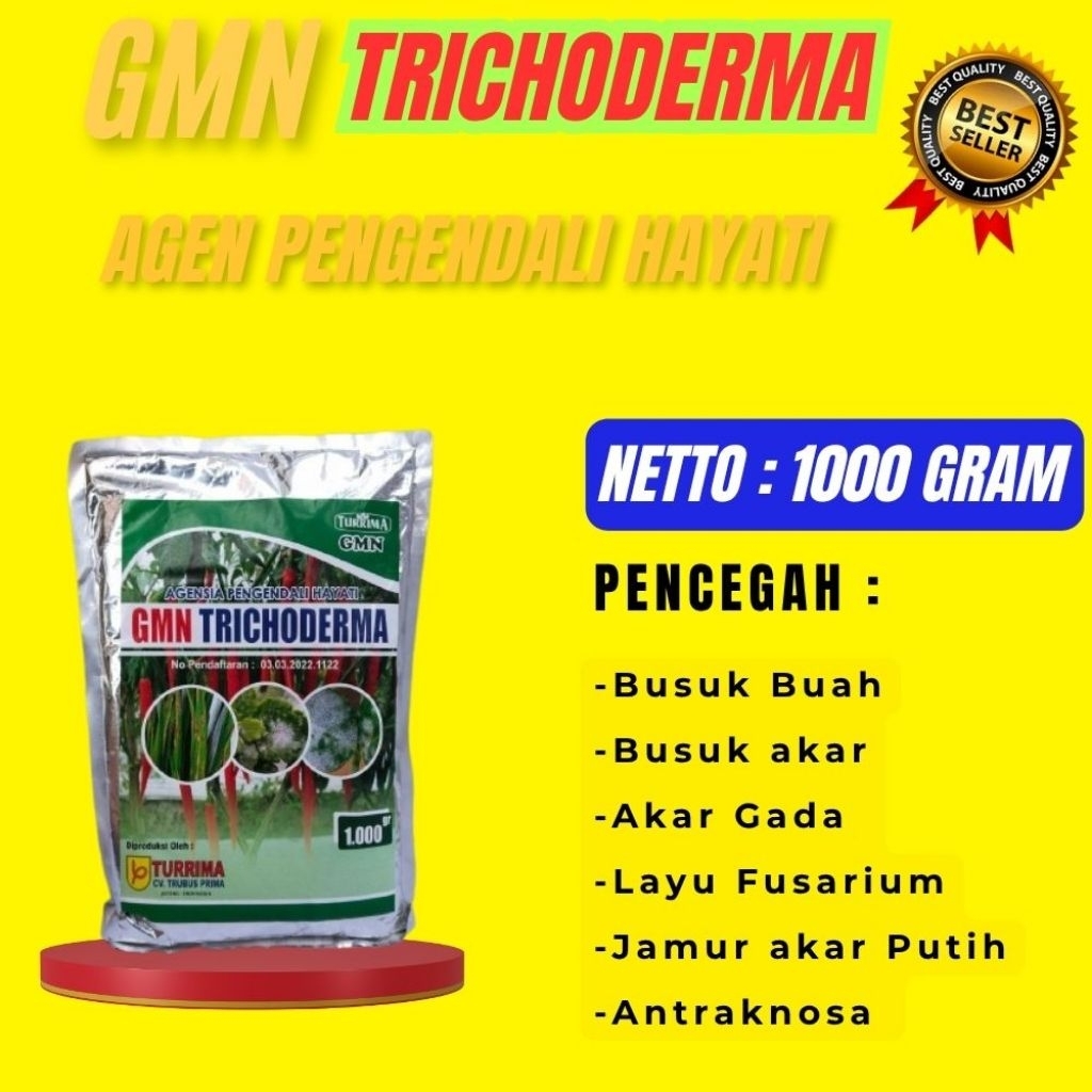 TERBAIK  Pupuk GMN GMN Trichoderma Terbaik  Pupuk GMN GMN Trichoderma Untuk Cabe Isi 1kg