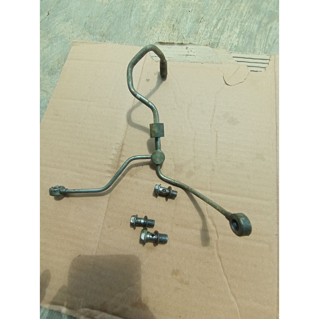 PIPE PIL JALUR OLI MESIN SET BAUT KAWASAKI NINJA 250 FI OLD MONO ORIGINAL COPOTAN MOTOR