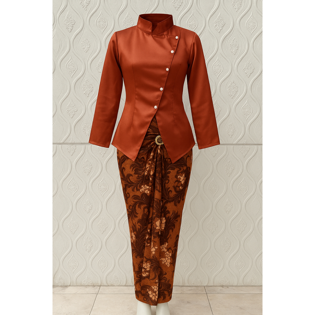 Atasan Kebaya Janggan Premium Polos Baju Wisuda Adat Anak SD SMP Kondangan Kartinian Bahan Satin