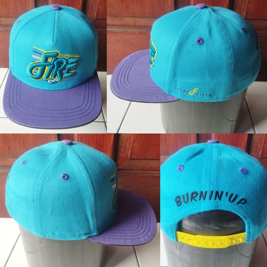 Topi snapback vintage big logo FLAT FITTY second preloved
