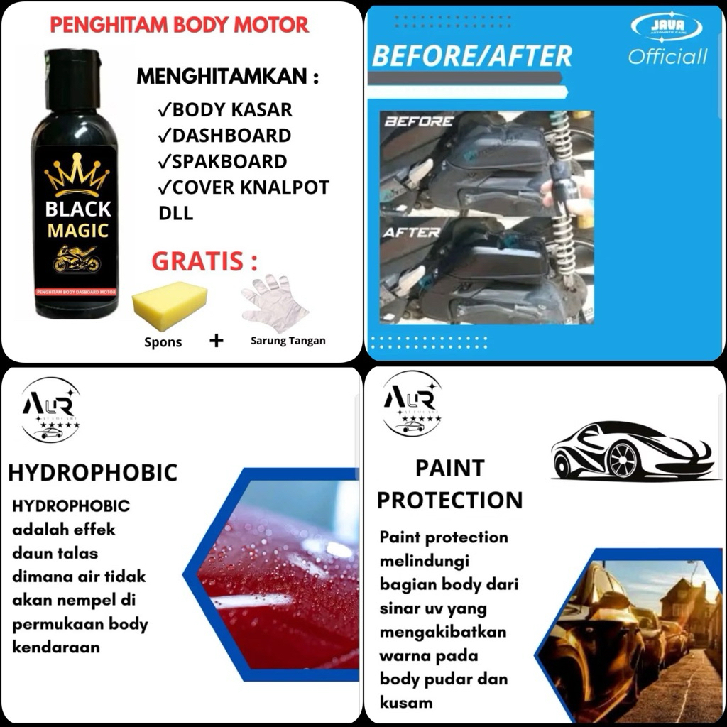 Penghitam Body Motor, Black Magic