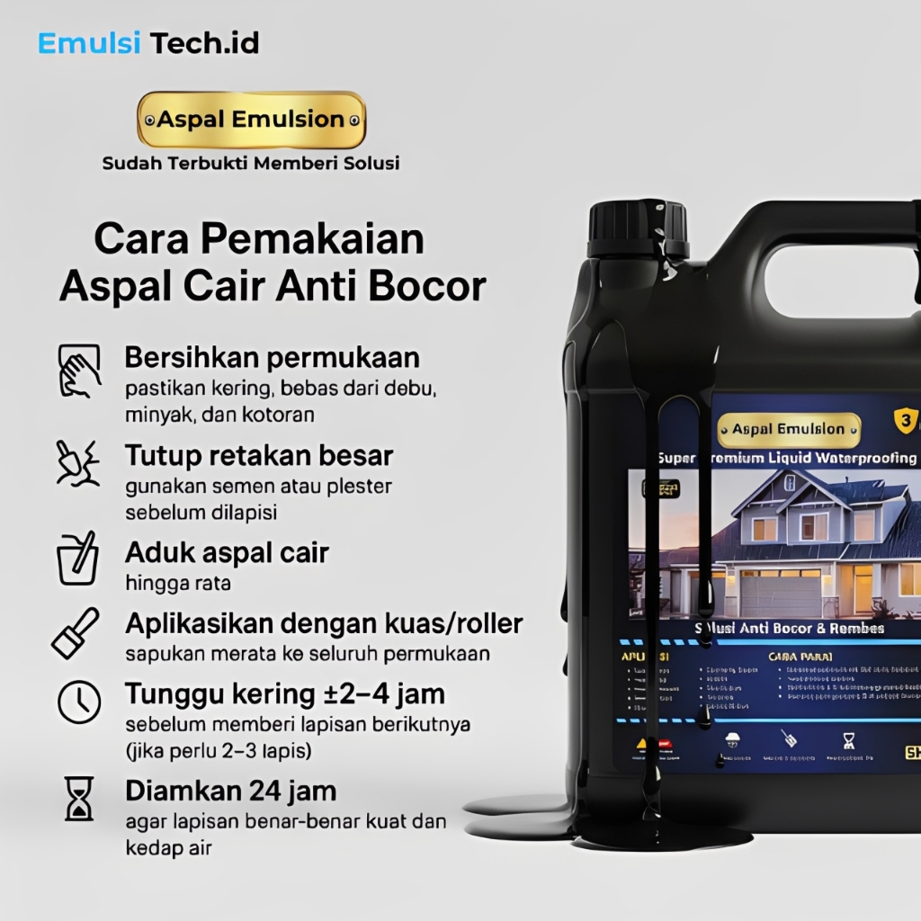 ( Garansi 3 Tahun ) Aspal Cair Anti Bocor 5Kg Aspal Cair 5 Kg Aspal Cair Anti Bocor