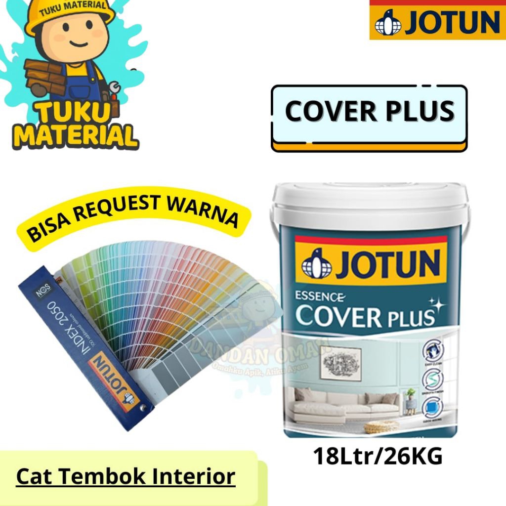 Cat Tembok Interior/Jotun Essence Cover Plus/Easy Clean/Kualitas Medium /kemasan 18Ltr (25kg)