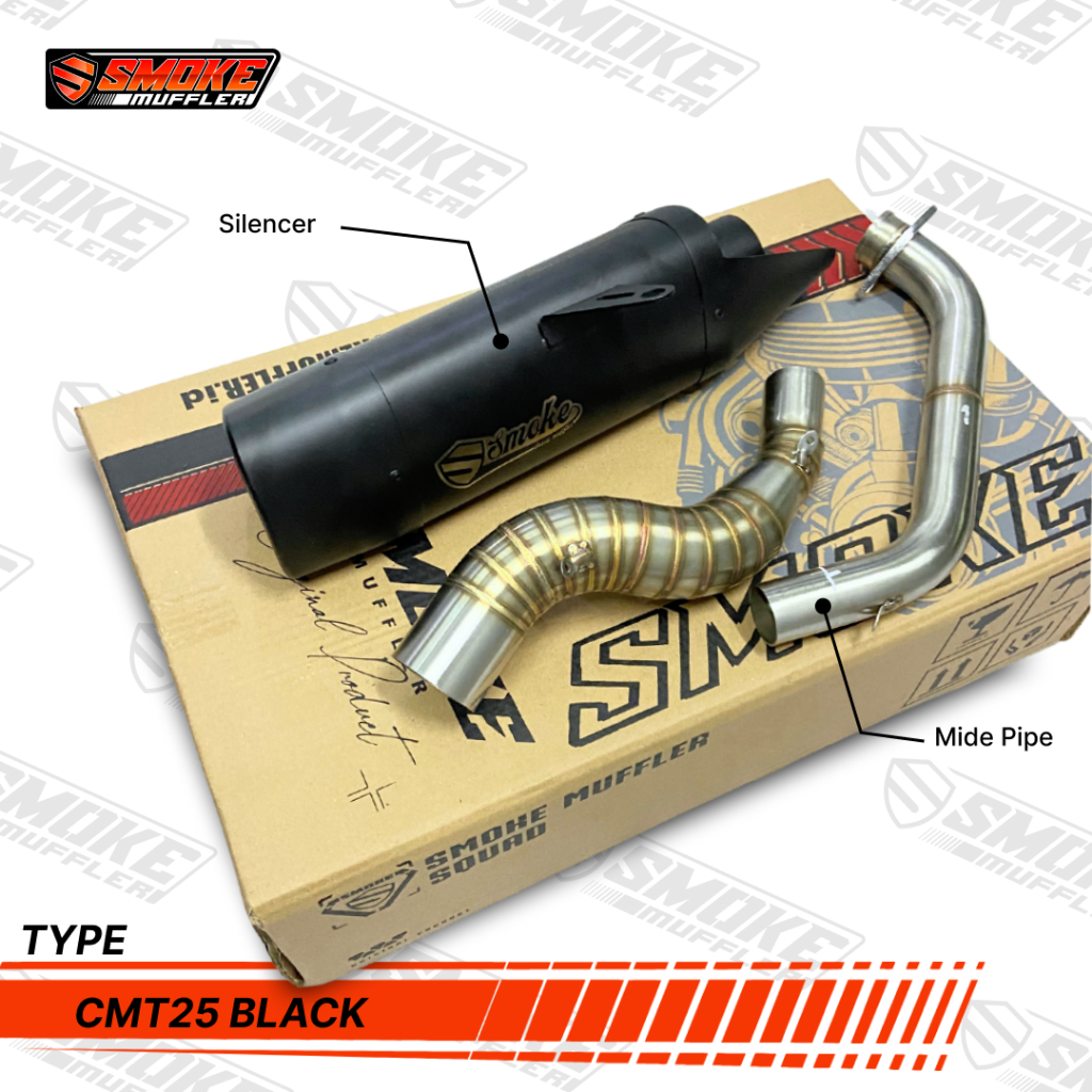 Knalpot Yamaha XSR 155 Bahan Stainles Steel Tipe Kolong CMT25 Original Smokemuffler