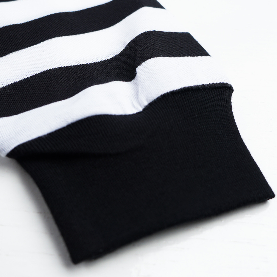 Troy Company Double Sleeve Tshirt White Stripe Binding - Kaos Putih Lengan Panjang DS 3395