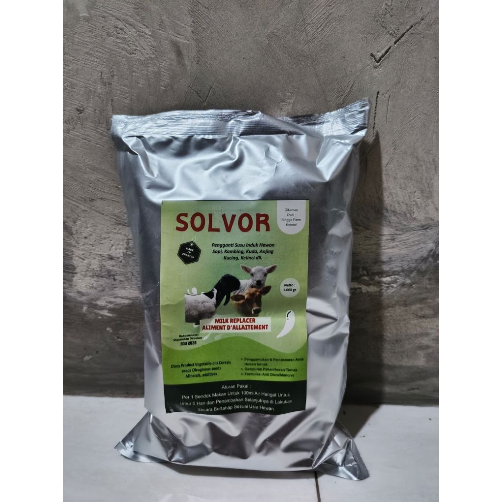 Susu solvor 1kg premium susu pengganti induk sapi dan kambing anti mencret