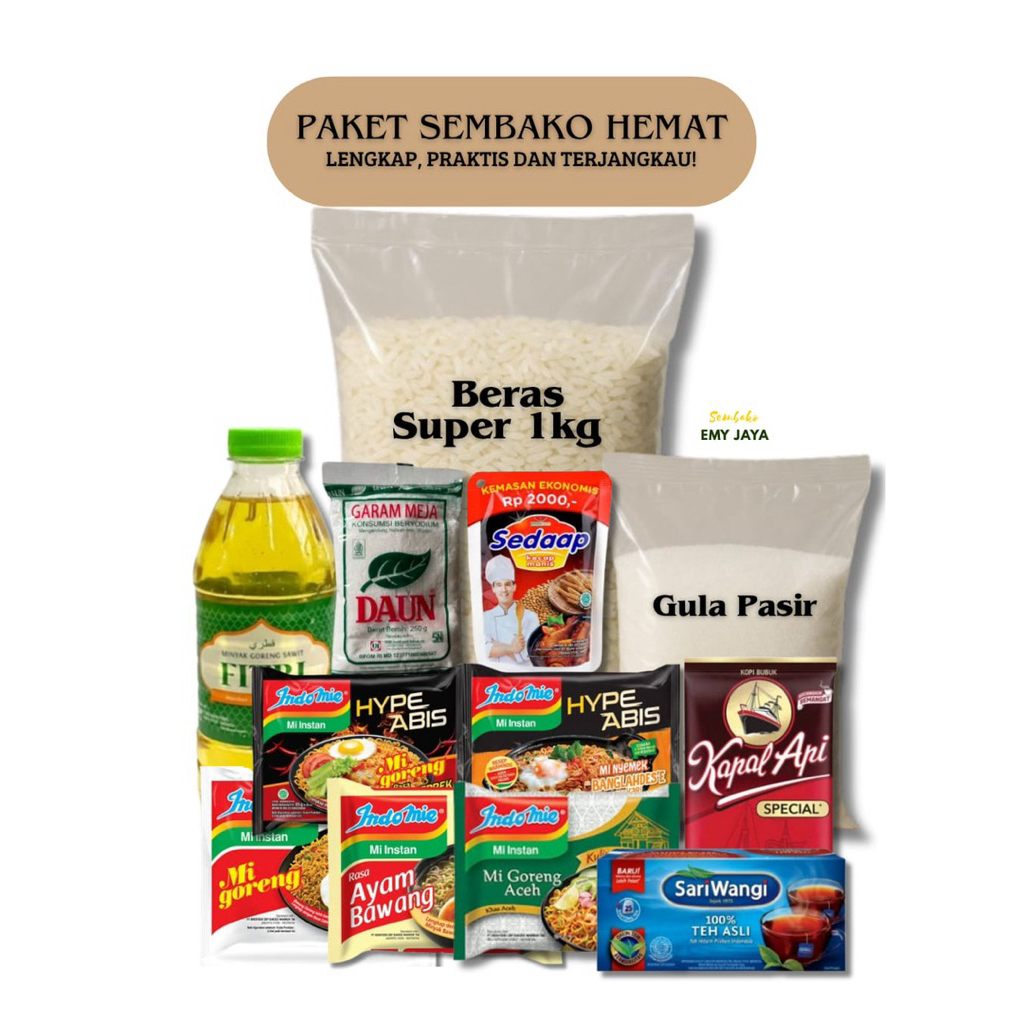 Paket Sembako Hemat – Lengkap, Praktis, dan Terjangkau (Tersedia 3 Varian)