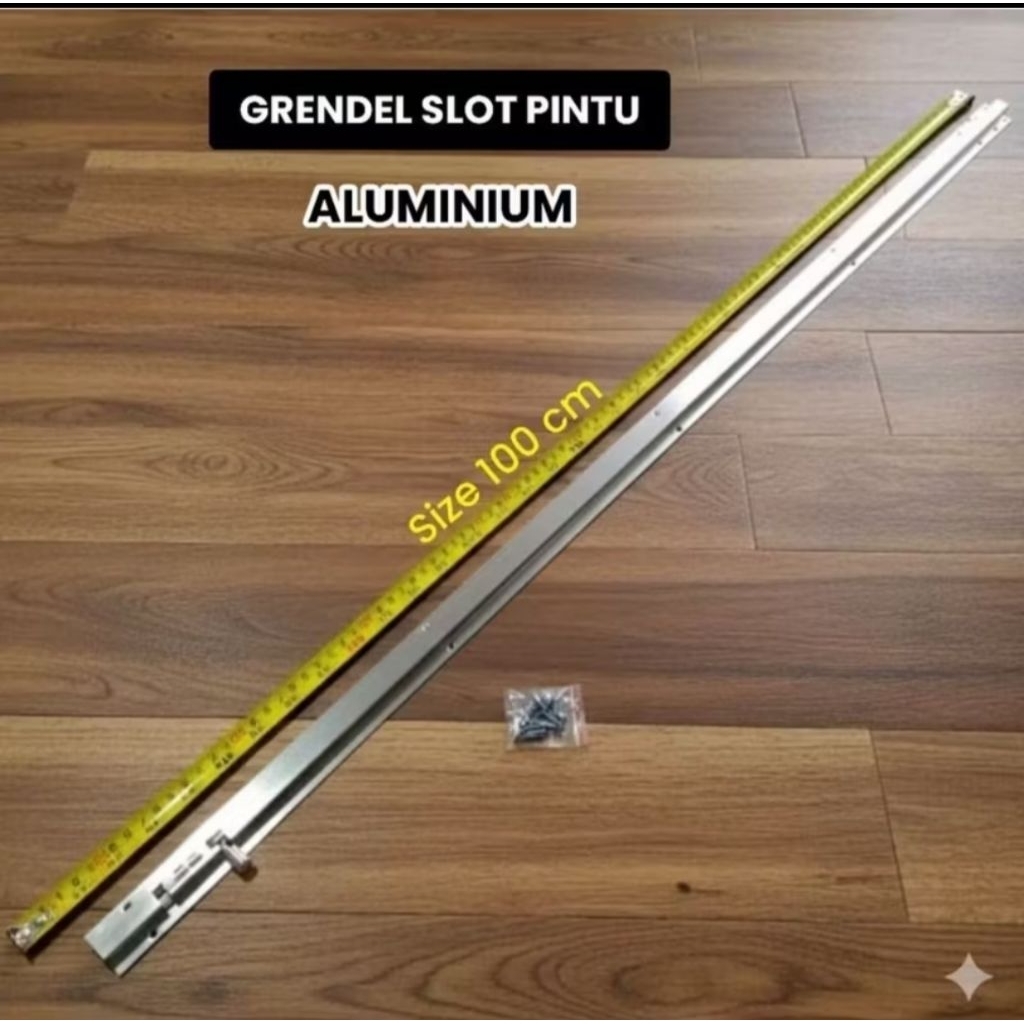 grendel slot kunci pintu rumah 100cm / slot kunci pintu rumah 1meter bahan aluminium / grendel slot 