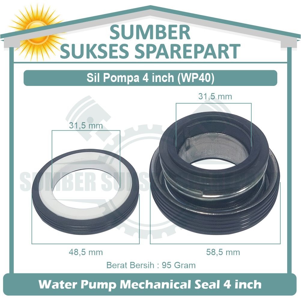 MECHANICAL SEAL 4 INCH / SIL POMPA AIR 4 INCH / SIL POMPA ALKON WP40