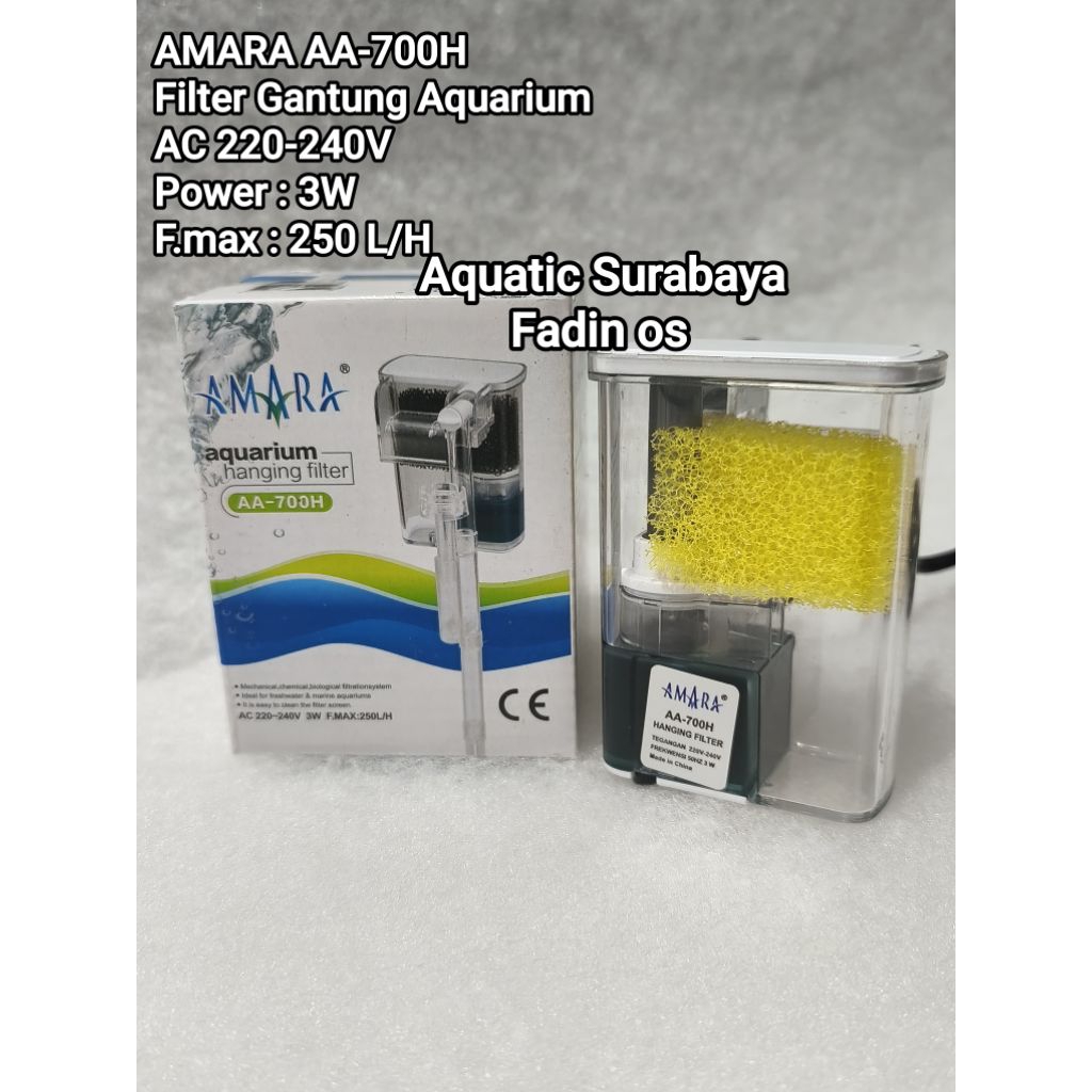 FILTER GANTUNG HANG ON AMARA AA 700H FILTER  GANTUNG MINI FILTER AQUARIUM AQUASCAPE
