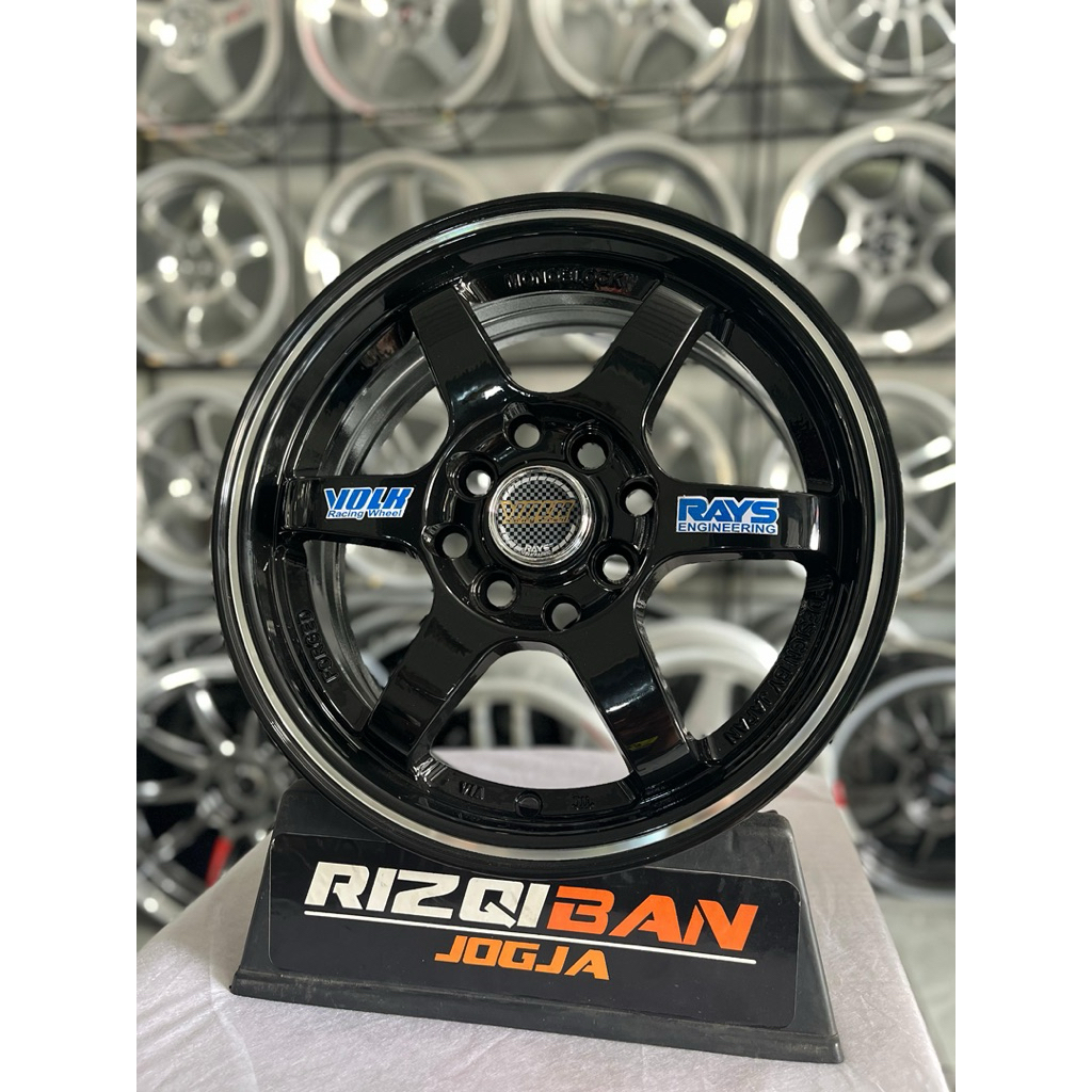 paket velg te37 r14 black glossy + ban 175 65 r14 GT + spicer kondisi baru