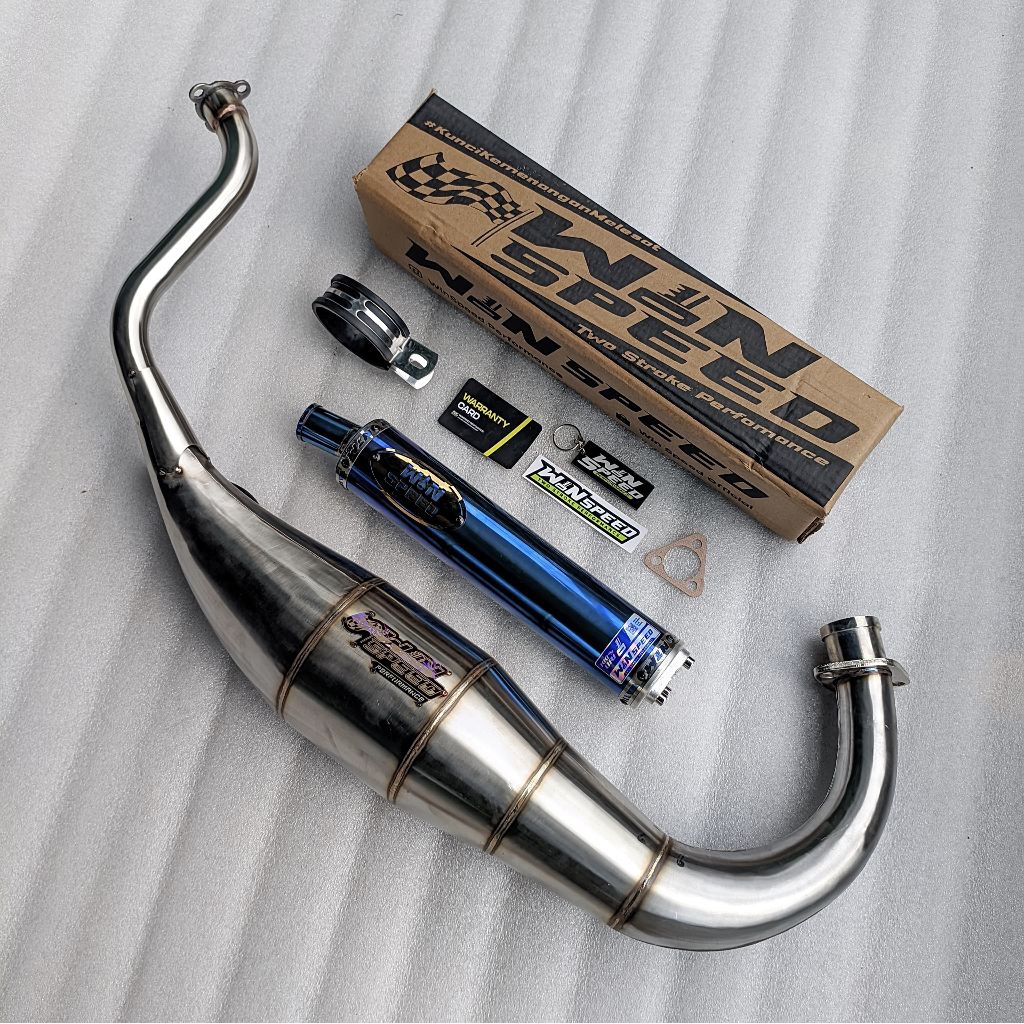 KNALPOT RACING NINJA R RR SS 150 STANLIS BLUE WINSPEED ORIGINAL