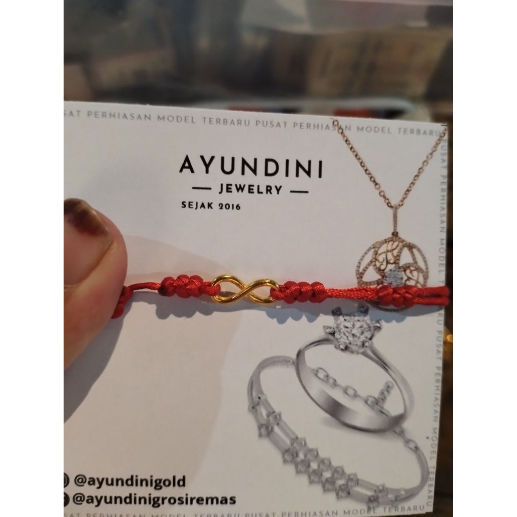 Gelang Tali Emas hongkong 24k