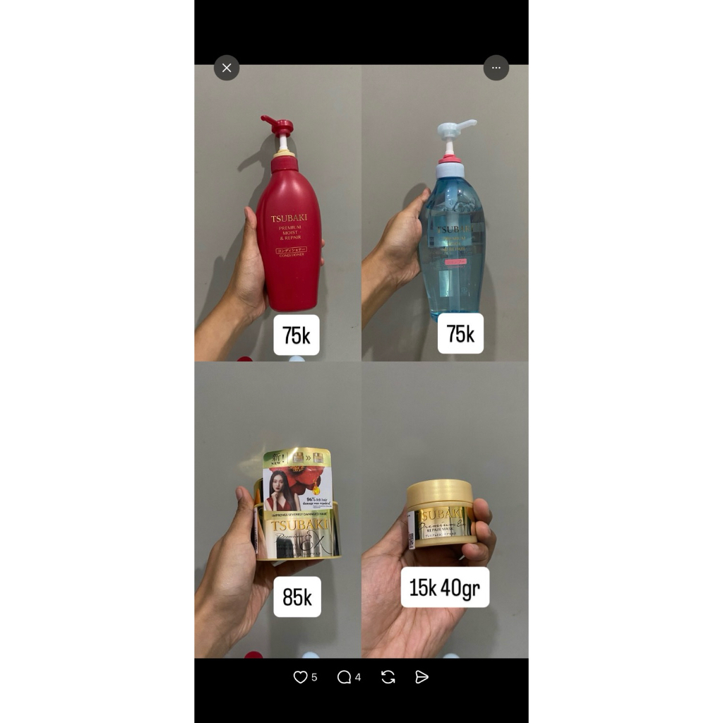 tsubaki shampoo (sisa masker yg besar)