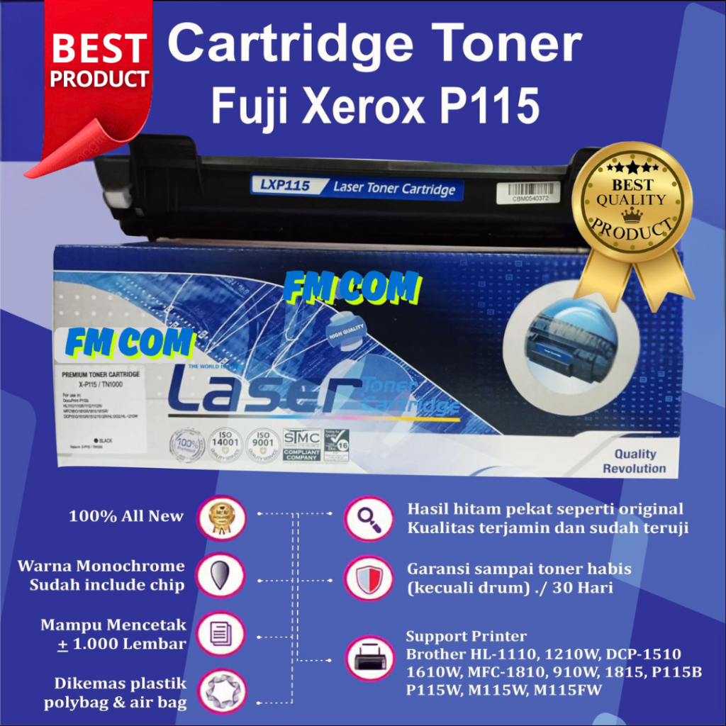 Cartridge Toner P115 P115W Compatible Printer Fuji Xerox M115W M115FW