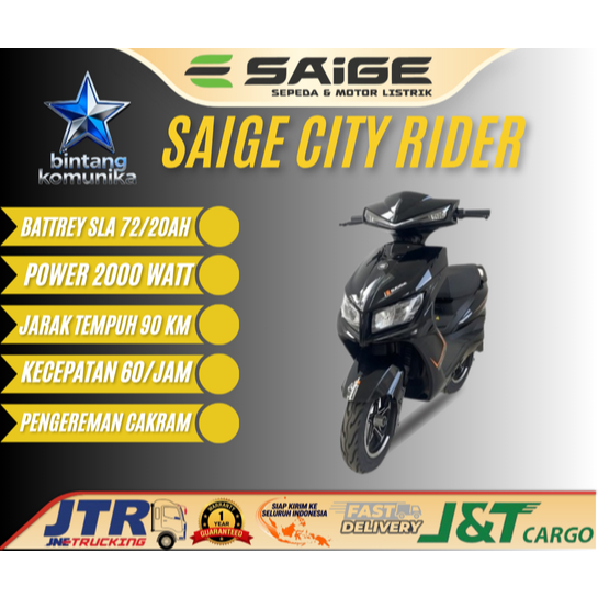 Saige City Rider 72V 2000W Motor Listrik Termurah