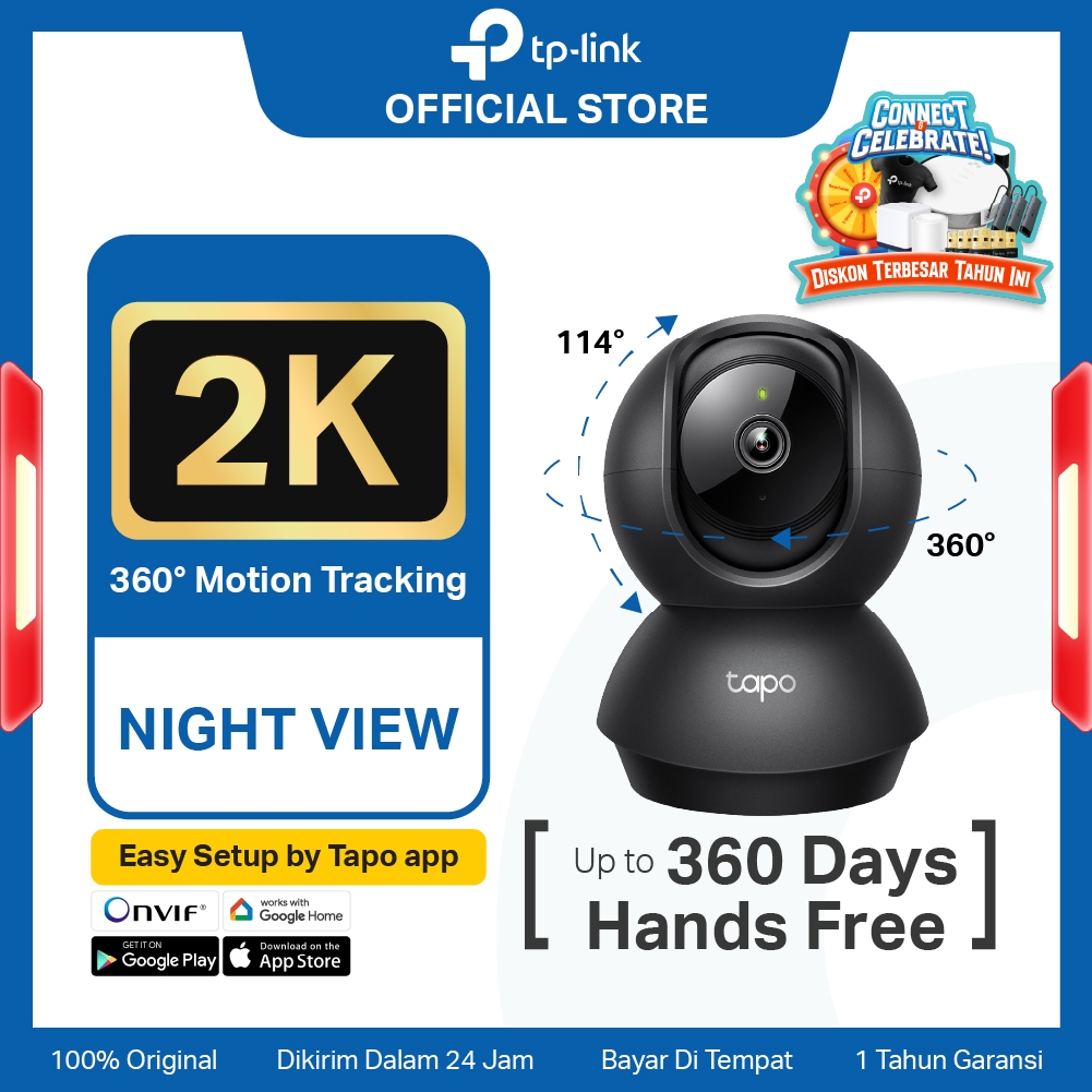 TP-Link | Tapo C211 2K WiFi Camera Smart IP CCTV 360° Security 3MP Night Vision Mini 2-Way Call New