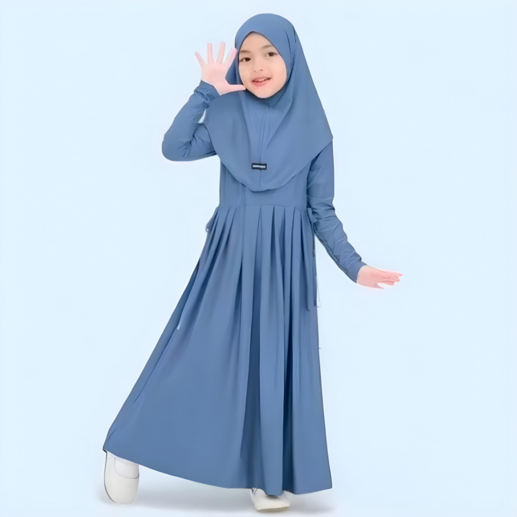 GAMIS ANAK LEBARAN TERBARU 2026 BAJU MUSLIM ANAK PEREMPUAN CASUAL