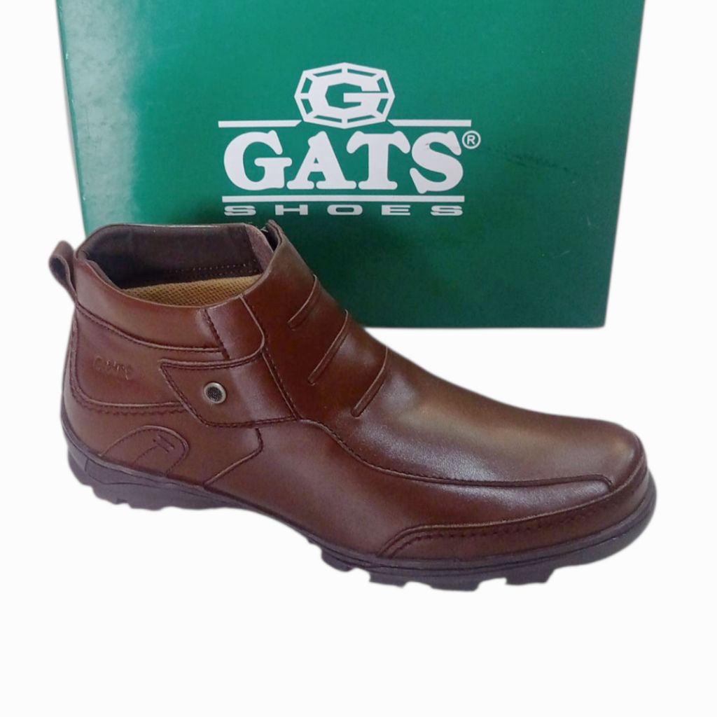 Sepatu Boots kulit Gats TO 2252 coklat original