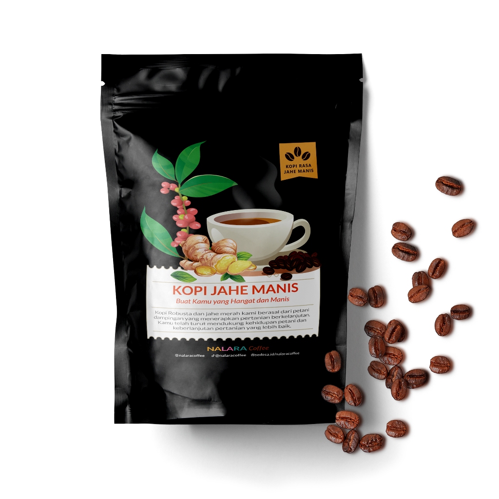 Kopi Jahe Manis Kopi Rasa Jahe - Kopi Arab Kopi Rempah - 100% Murni Plus Gula Aren Nalara Coffee