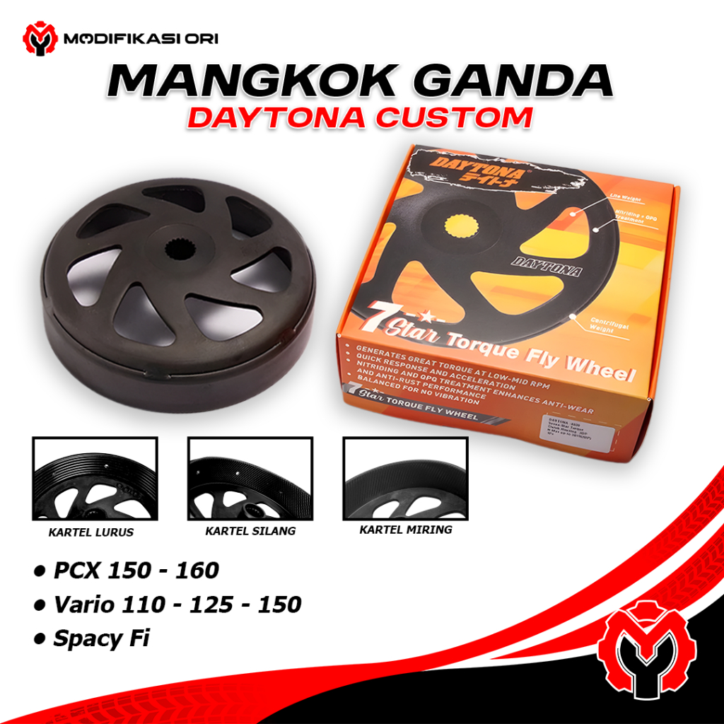 Daytona Mangkok Ganda Vario 125 Racing PCX 150 PCX 160 Vario 150-125  Mangkok Kampas Ganda KARTEL Da