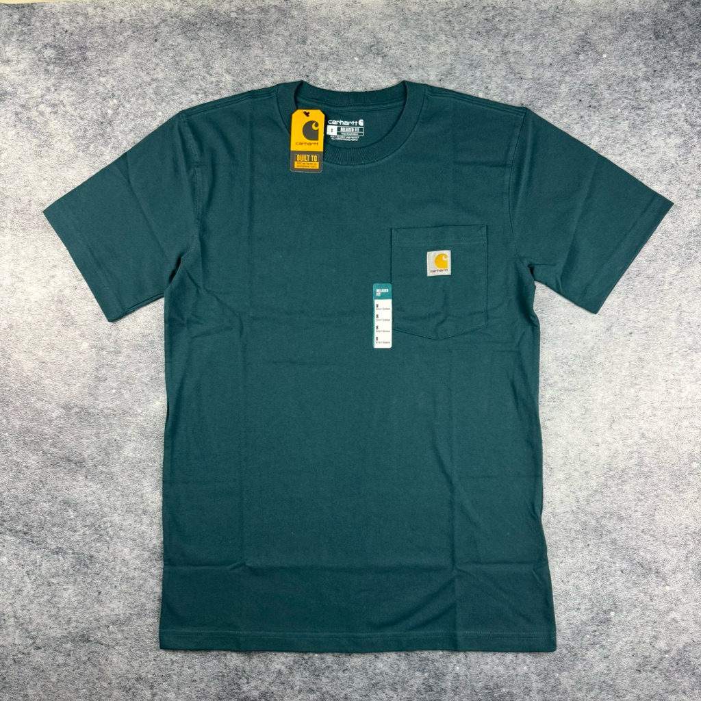 CARHARTT POCKET T-SHIRT ORIGINAL RELAXED FIT HEAVYWEIGHT GREENSTONE