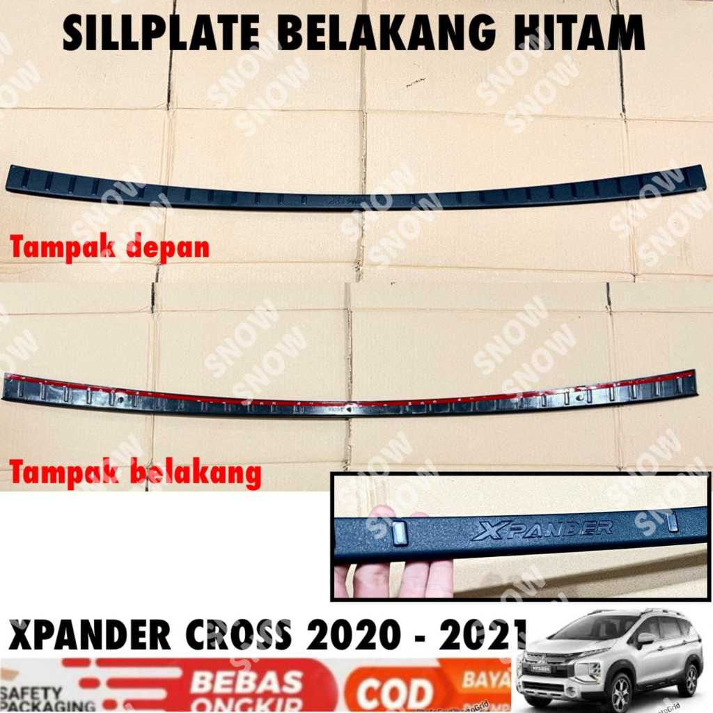 Sillplate Belakang Xpander / Xpander Cross 2017 2018 2019 2020 2021 Hitam Black Sporty