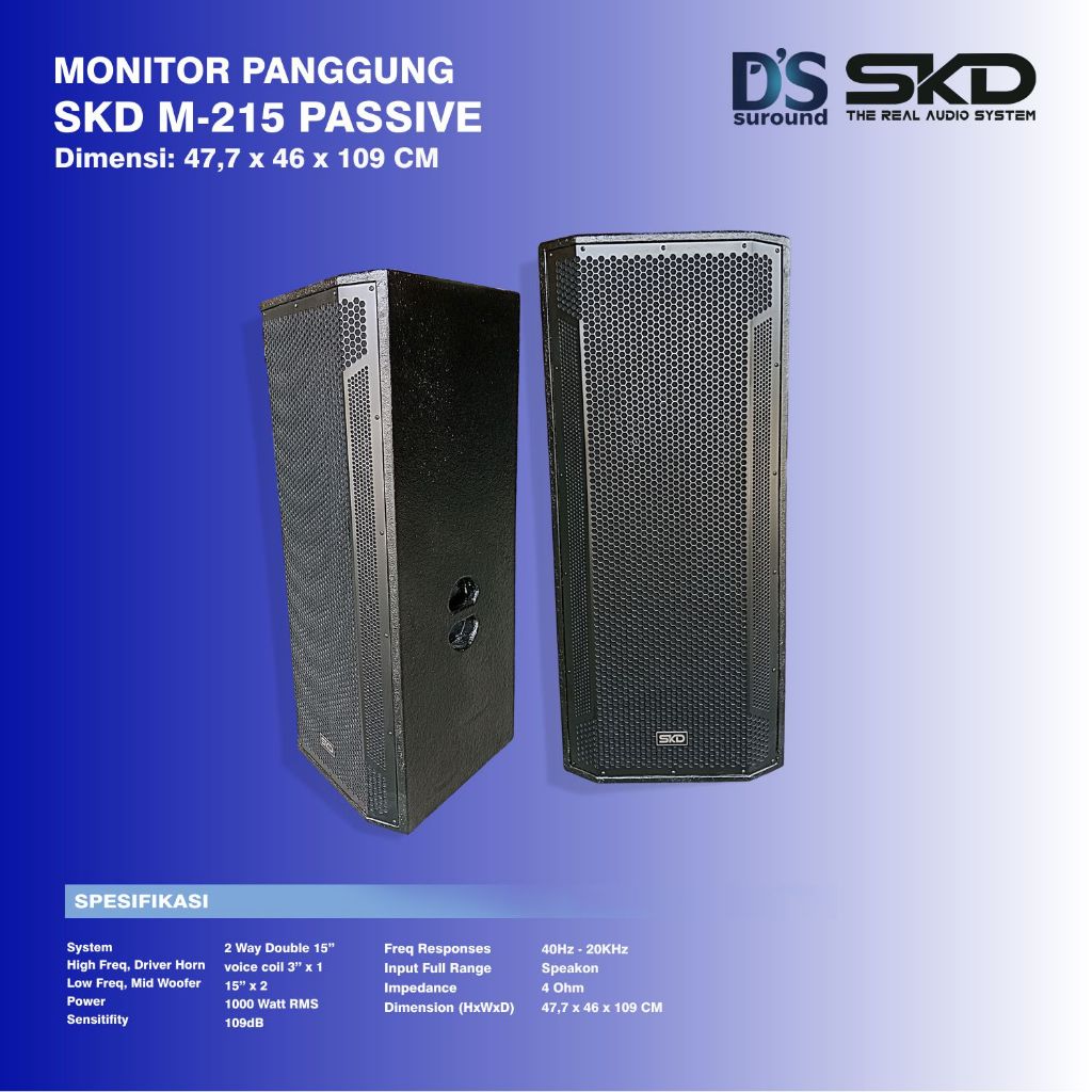 MONITOR PANGGUNG BOX SIDEFILL 2X15 INCH BOX SR 15 DOUBLE 2x12 inch