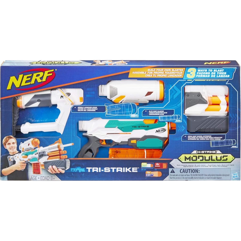 Nerf Modulus Tri-Strike Blaster, Mega Barrel, Rocket Launcher
