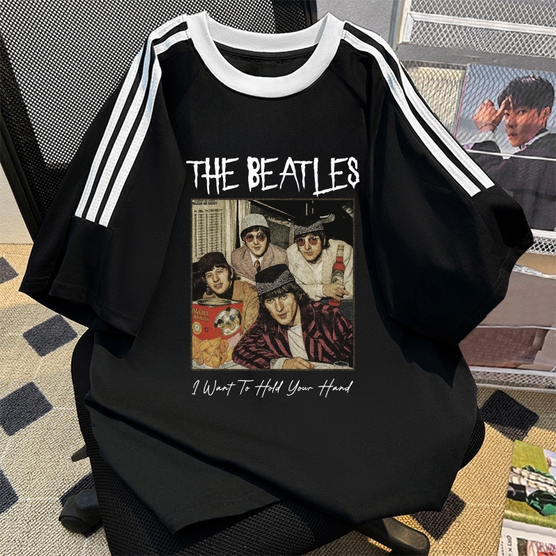 Butik Bebas Masalah -  Kaos lengan pendek pria katun | Kaos band vintage | Baju kaos pria stripe ove