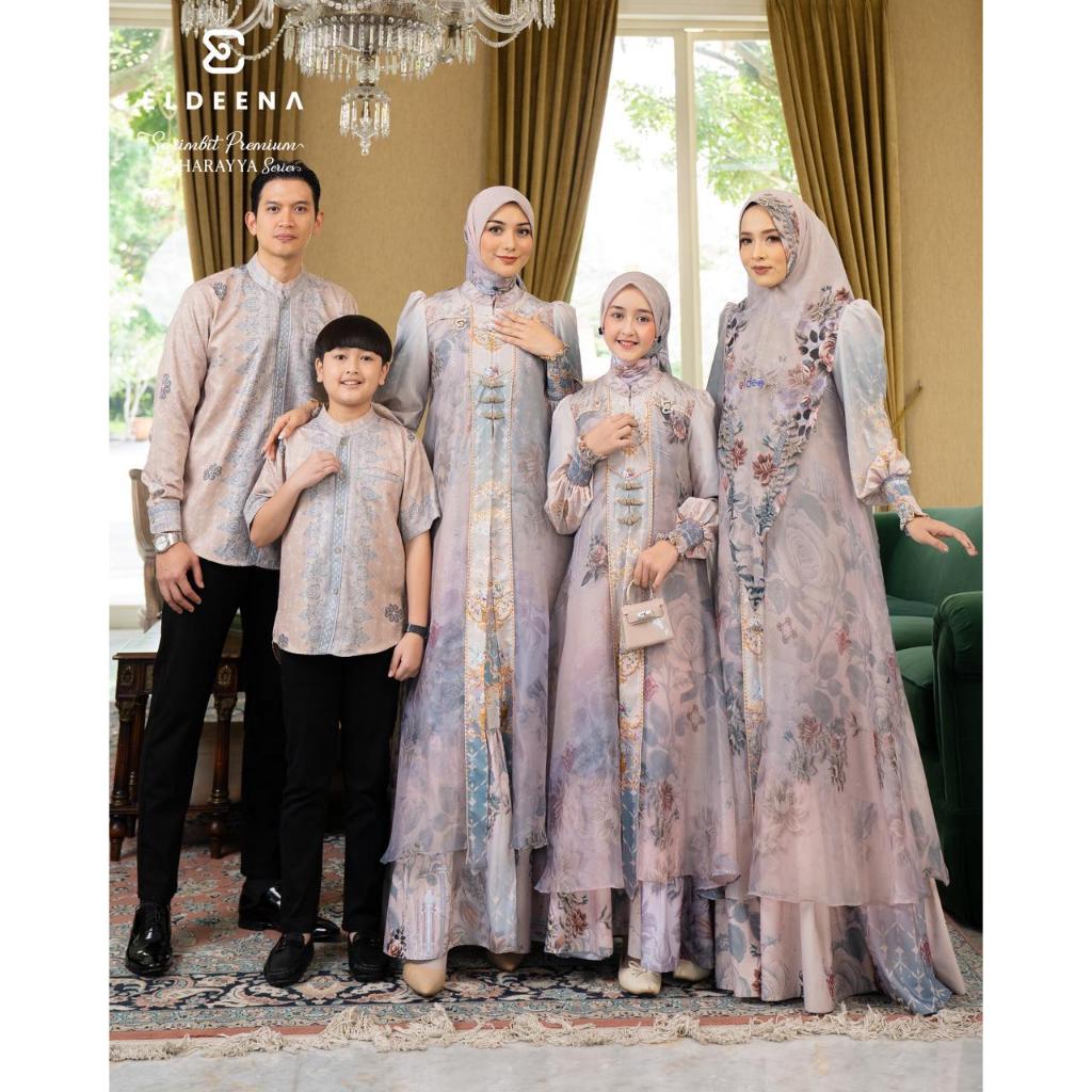 ELDEENA MAHARAYA PERMATA sarimbit gamis syari set koko ayah anak keluarga muslim