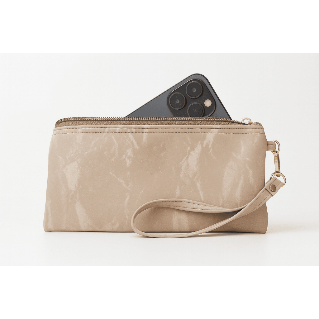 (Bisa COD) CREAM BAG CLUTCH POUCH By Dr. Stone II Hand Bag Wanita II Tas Make Up  II Multi Fungsi De