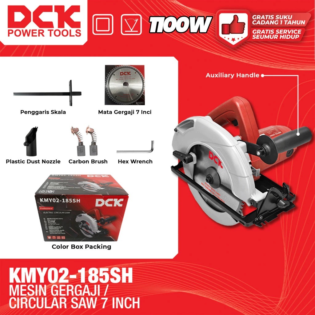 DCK KMY02-185SH Mesin Gergaji / Circular Saw 7"