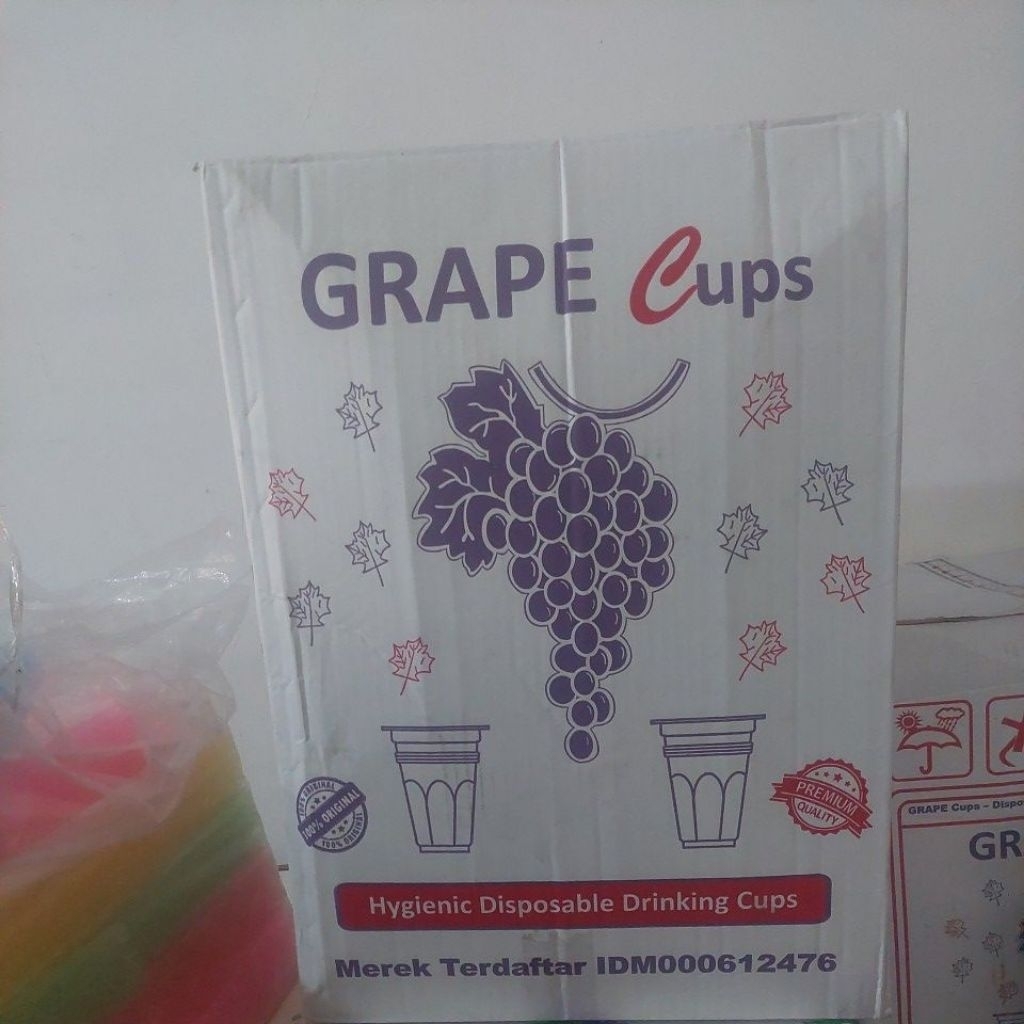 CUP GELAS KOPI PLASTIK ANGGUR ISI 2000PCS