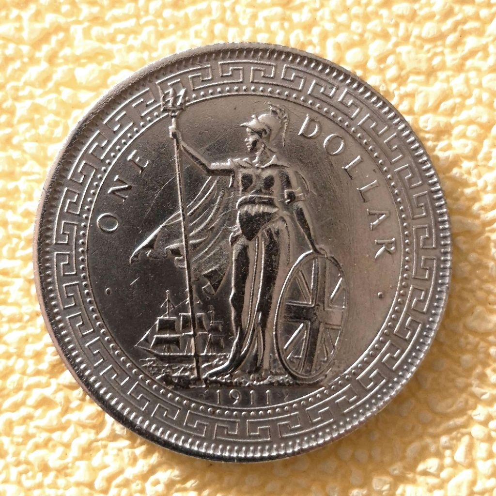 KOIN KUNO 1 DOLAR 1911 (DOLAR PERDAGANGAN INGGRIS)