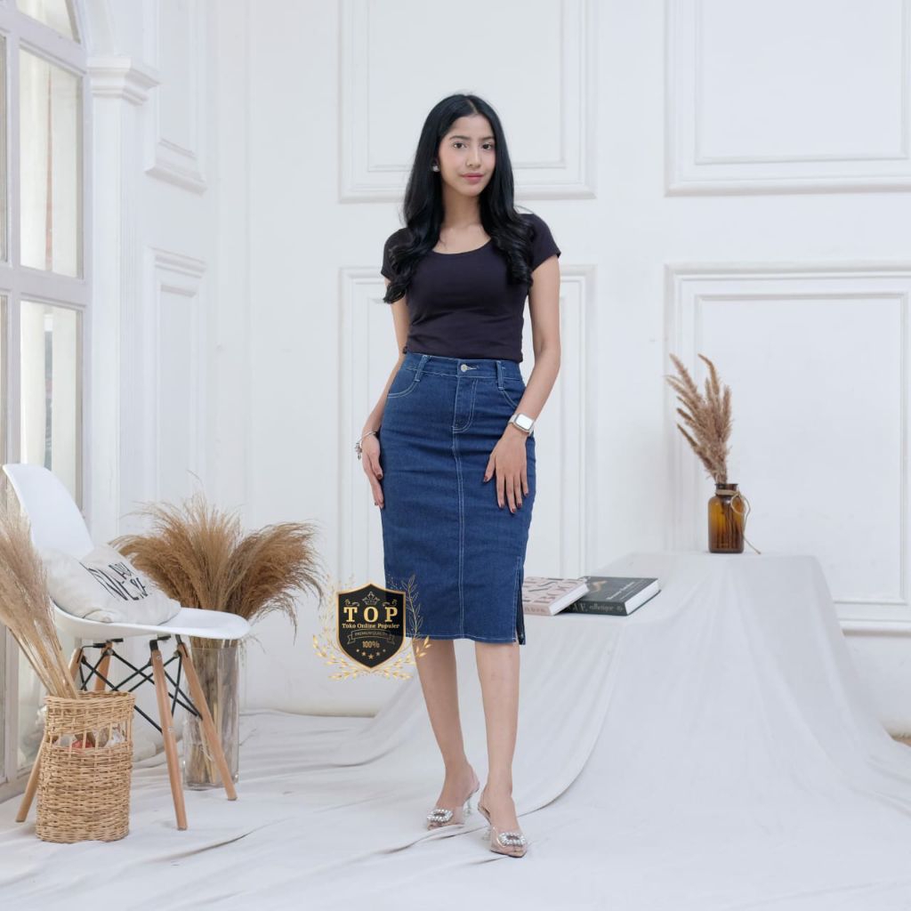 ROK JEANS WANITA TERBARU MODEL SPAN