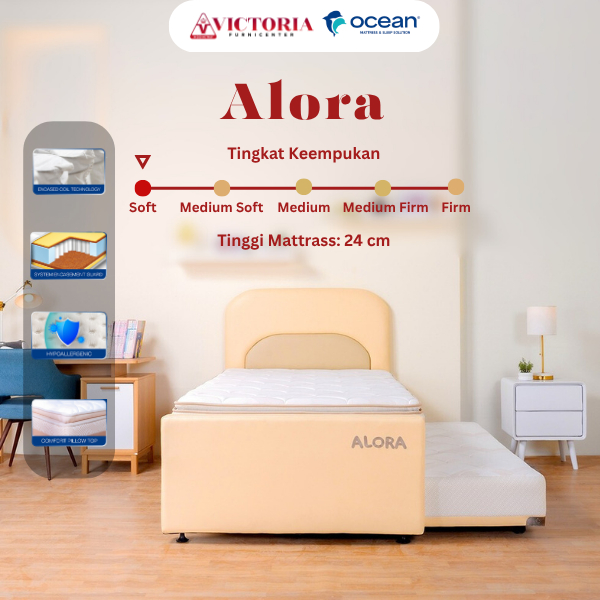 Ocean Alora 120x200 120 x 200 3in1 Springbed Spring Bed Termurah